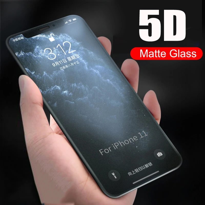 5D изогнутое полное покрытие матовое закаленное стекло протектор экрана для iPhone 11