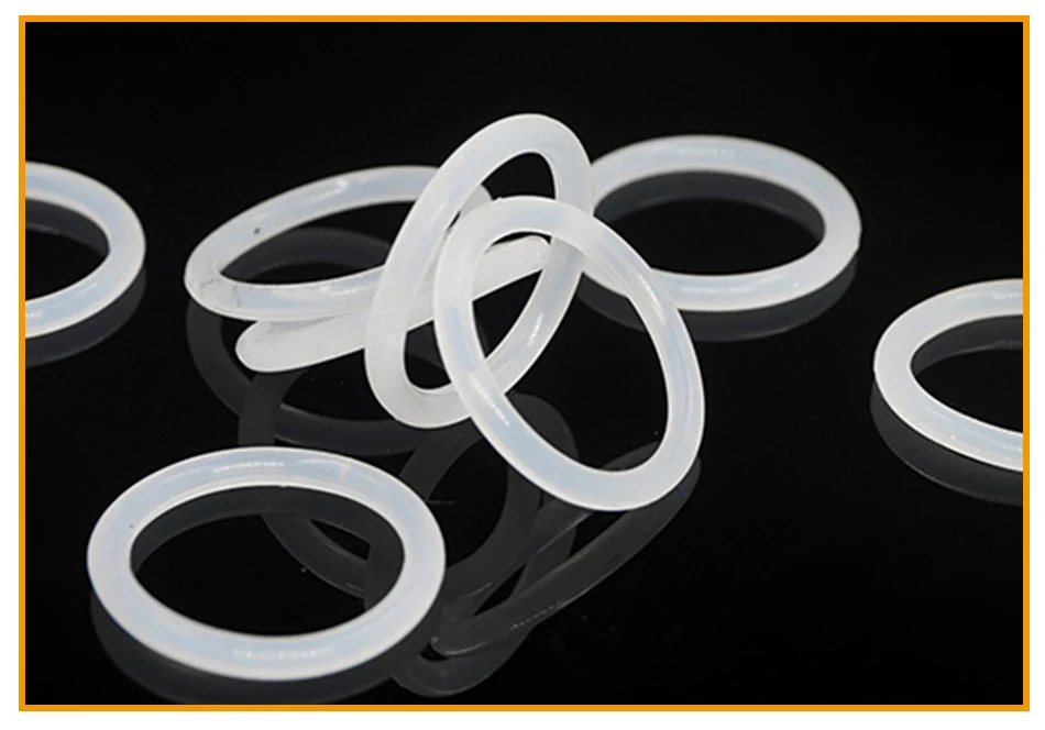 Dicke CS1.9/2.2/2.4mm Weißer VMQ O-Ring Querschnitt Silikon-Gummidichtung Gummiunterlegscheibe Großhandel in Spezifikationen – Detail 8