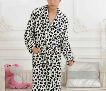 

Men Women's Fashion Long Robe Soft Bathrobe Towelling Bath Robe Dressing Gown