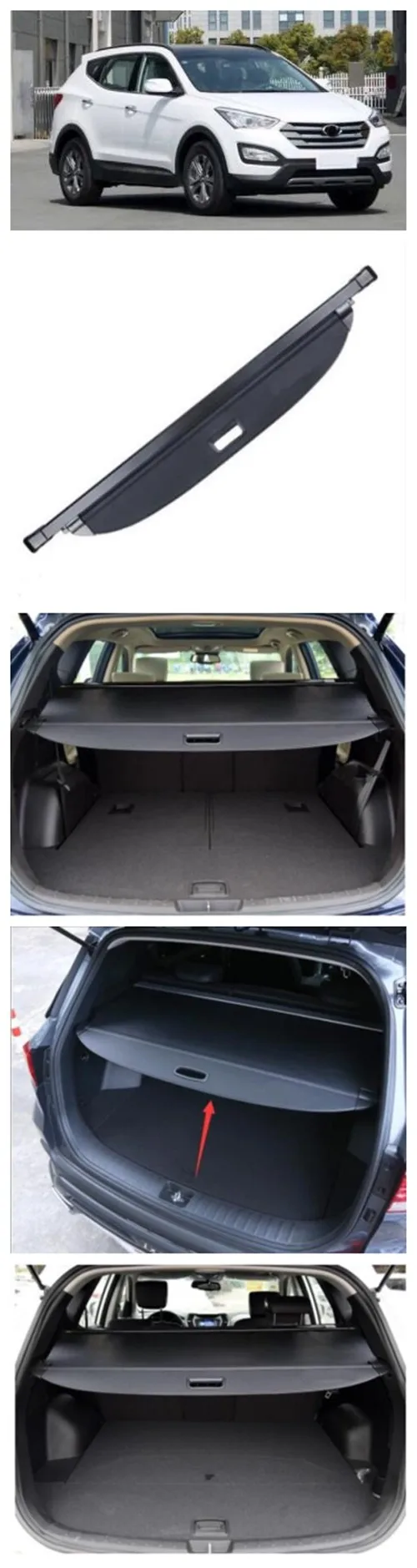 2013- специально для hyundai new Santa Fe переоборудование специальный резервный ящик разделительная доска щит занавес рефиттин