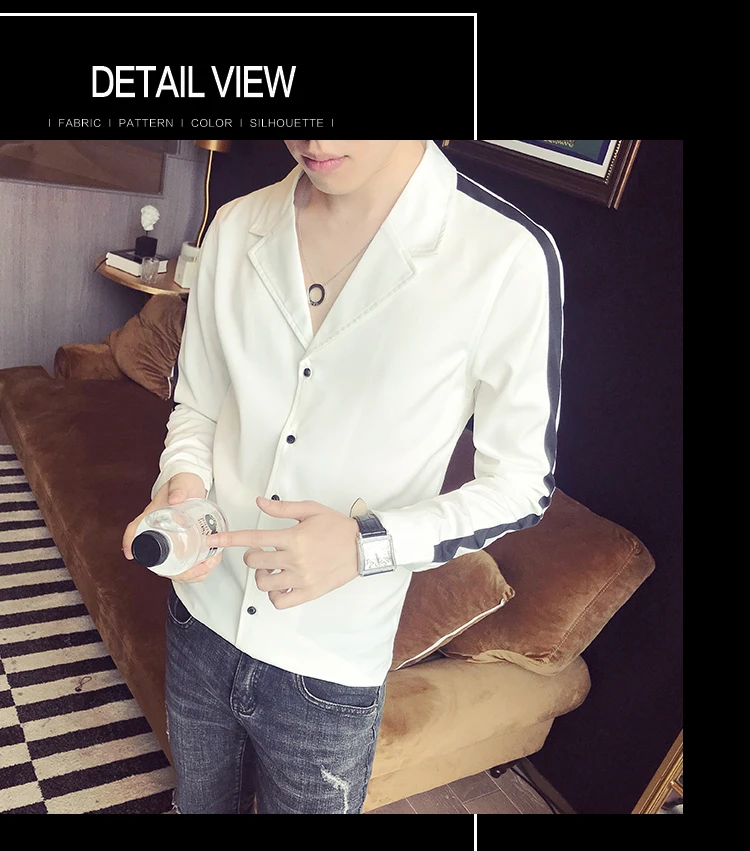 Однотонное платье в полоску сбоку, рубашка Camisa Masculina, глубокий v-образный вырез, Сексуальная рубашка без воротника, осень, уличная одежда с длинным рукавом, приталенная, v-образный вырез