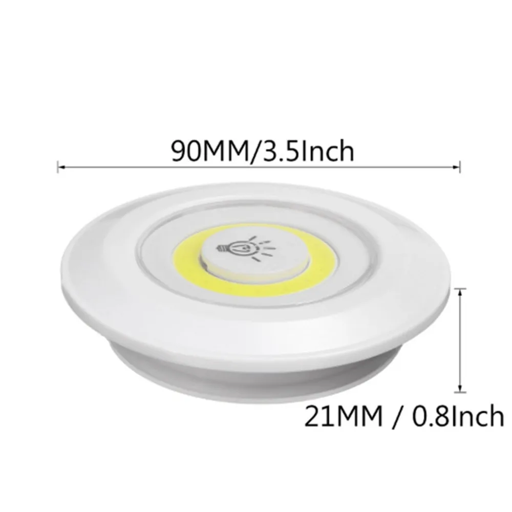Dimmable LED Under Cabinet Light COB LED Puck Lights with Remote Control Battery Operated Wardrobe Wardrobe Bathroom lighting