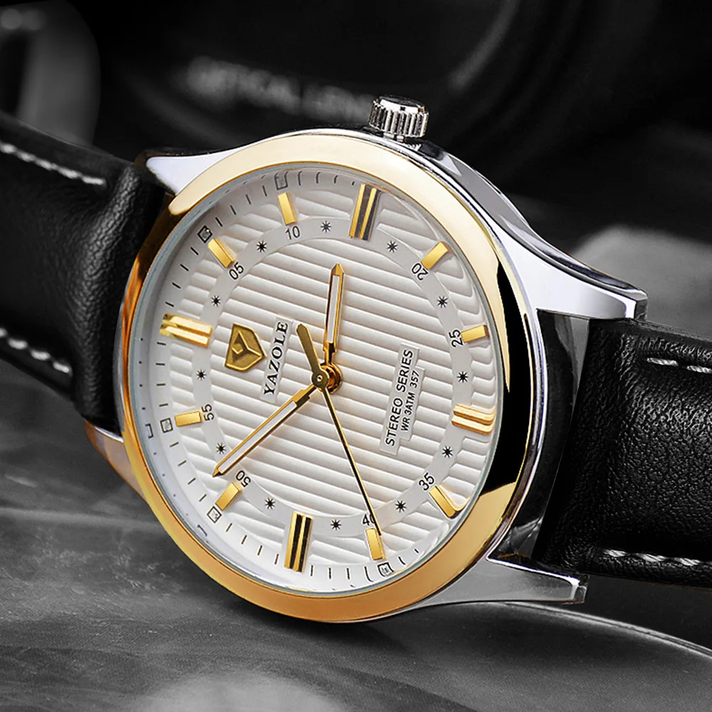 

Yazole357 Business Watch MEN'S Watch Waterproof Customizable Logo Quartz Watch Men's Quartz Watch