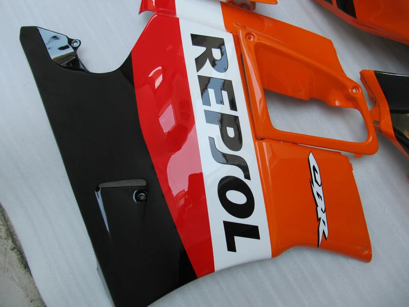 Пластик обтекатель комплект для HONDA 91 92 93 94 CBR 600 F2 orange черный Обтекатели Repsol комплект CBR600 1991 1992 1993 1994 PR15