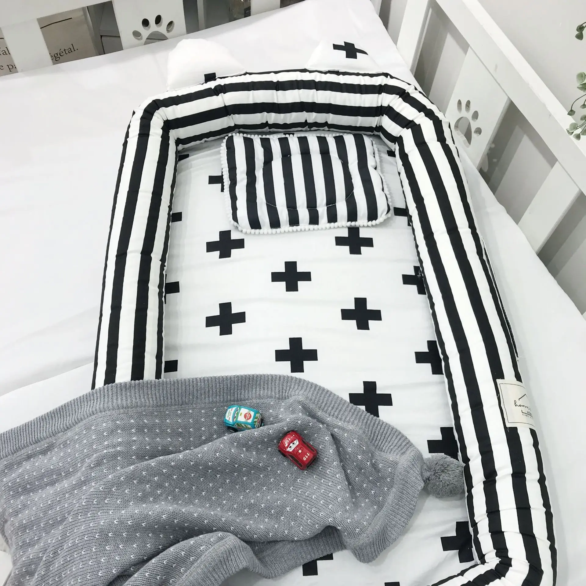 Мультипликационная многофункциональная переносная детская кроватка для новорожденных бионическая маточная кровать для путешествий детская кроватка