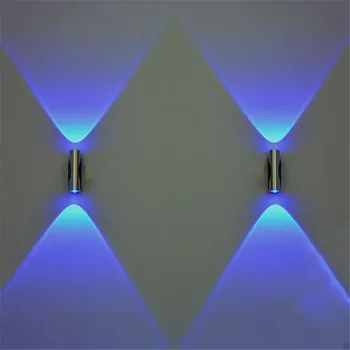 Double-headed LED Wall Lamp Home Sconce Bar Bedroom Porch KTV Wall Decor Ceiling Light Blue Home Decoracion Wall Light #YY 1