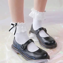 Новые японские кружевные носки хлопок кружева бисером Лук Лолита милые Ретро женские носки