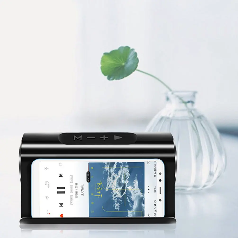 Высокая мощность портативный динамик карты Mp3 штекер U диск вызова домашний аудио стерео плеер сабвуфер держатель телефона дизайн