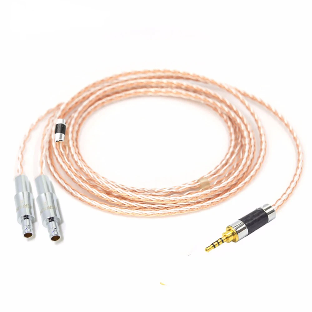 HIFI Carbon Fiber Custom Balanced 8 Cores Headphone Upgrade Cable Cable For HD800 HD800S HD820 Headphones