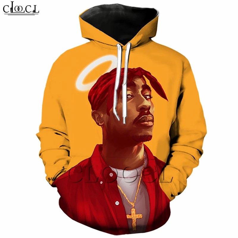 Футболка в стиле хип хоп с принтом Tupac|Футболки| |