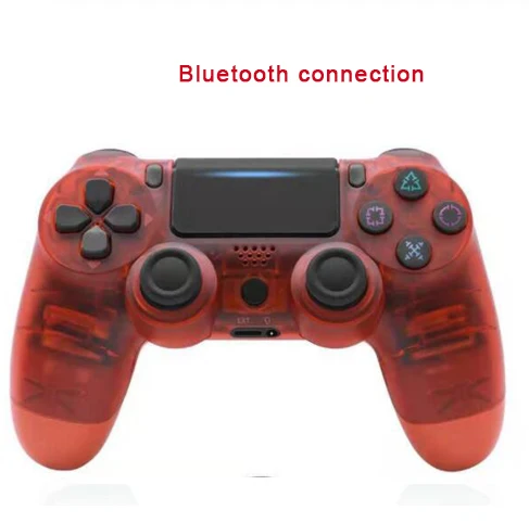 Беспроводной контроллер Bluetooth 4,0 Dual Shock джойстик геймпады для playstation 4 PS4 Геймпад - Цвет: Transparent red