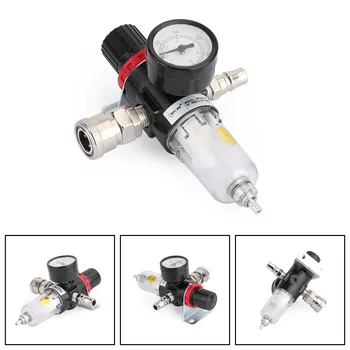 

Artudatech 1/4" Air Compressor Filter Water Trap Pressure Gauge Regulator w/Mount Fitting AFR2000 145PSI Parts