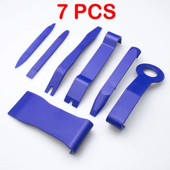 

Door Stereo Removal Tool Trim Pry Panel Dashboards Radio Clip Molding Blue Interior 7pcs Car