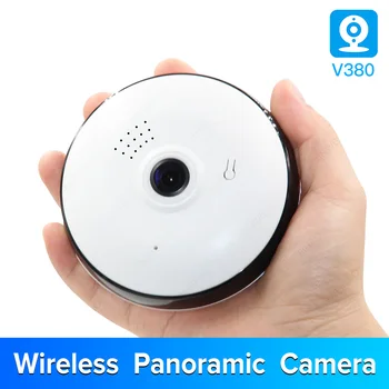 

1.3MP/2.0MP Full view WIFI 360 Degree Two way audio Panoramic 960P/1080P Fisheye Wireless Smart IP Camera V380 white color