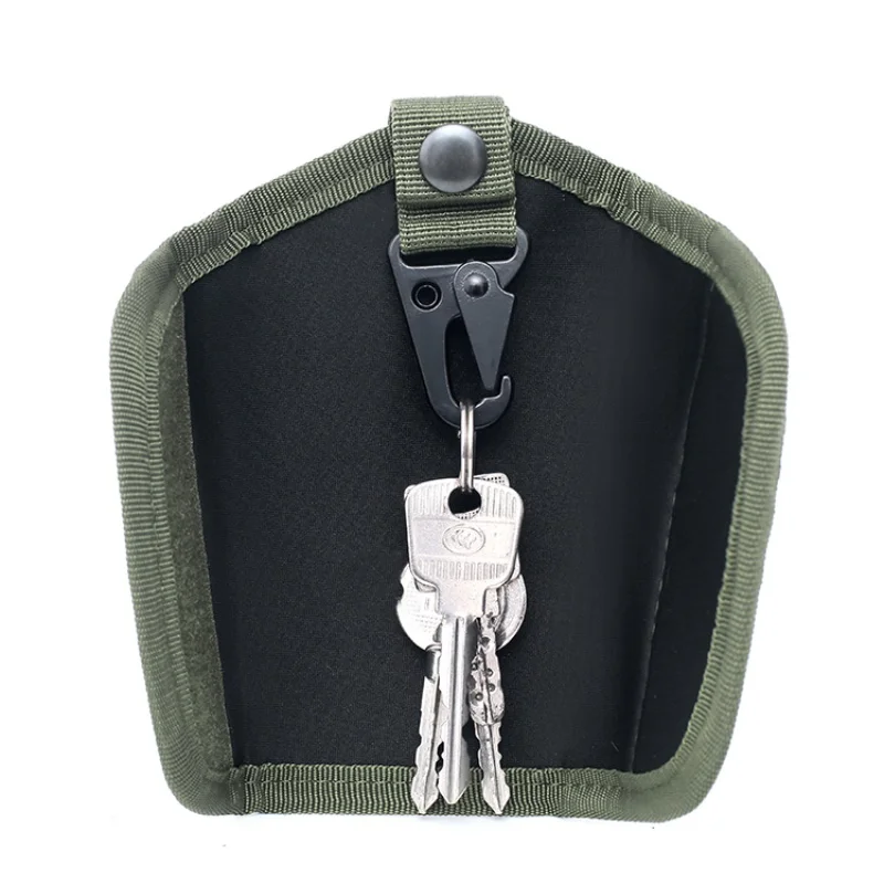 

600D Nylon Tactical Key Pouch Belt Pouch Outdoor Waterproof EDC Pouch Key Holder Carabiner Keychain Case Leather Outdoor tool