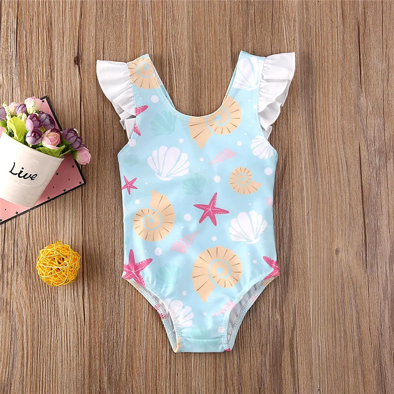 Costume Da Bagno Bambina Intero Floreale - 100% Cotone Per Mare E Piscina - Foto 2
