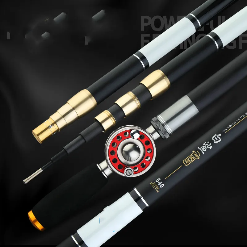  4.4m 5.2m 6.1m 7.0m Hollow Fishing Rod Short Section Hand Pesca Hard 28 Tonalty Olta 5 Position Fis