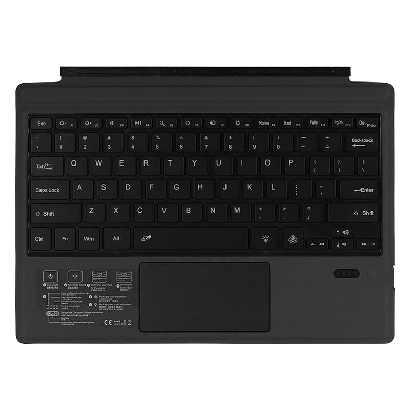Беспроводной клавиатура с сенсорной панелью для Microsoft/Surface Pro 3 ультра-тонкий 7