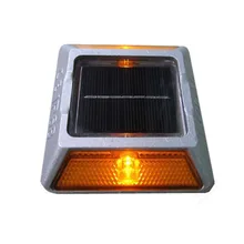 2 шт. СВЕТОДИОДНЫЙ Алюминиевый Солнечный дорожный штифт с супер ярким отражателем для безопасности дорожного движения, мигающий светодиодный светильник