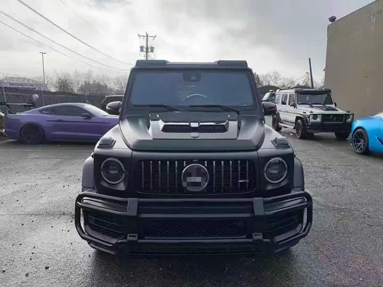 Год G class W464 B Стиль углеродного волокна спойлер на крышу для w464 G63 G65 G500 G400 G350 крыло со светодиодными drl огнями