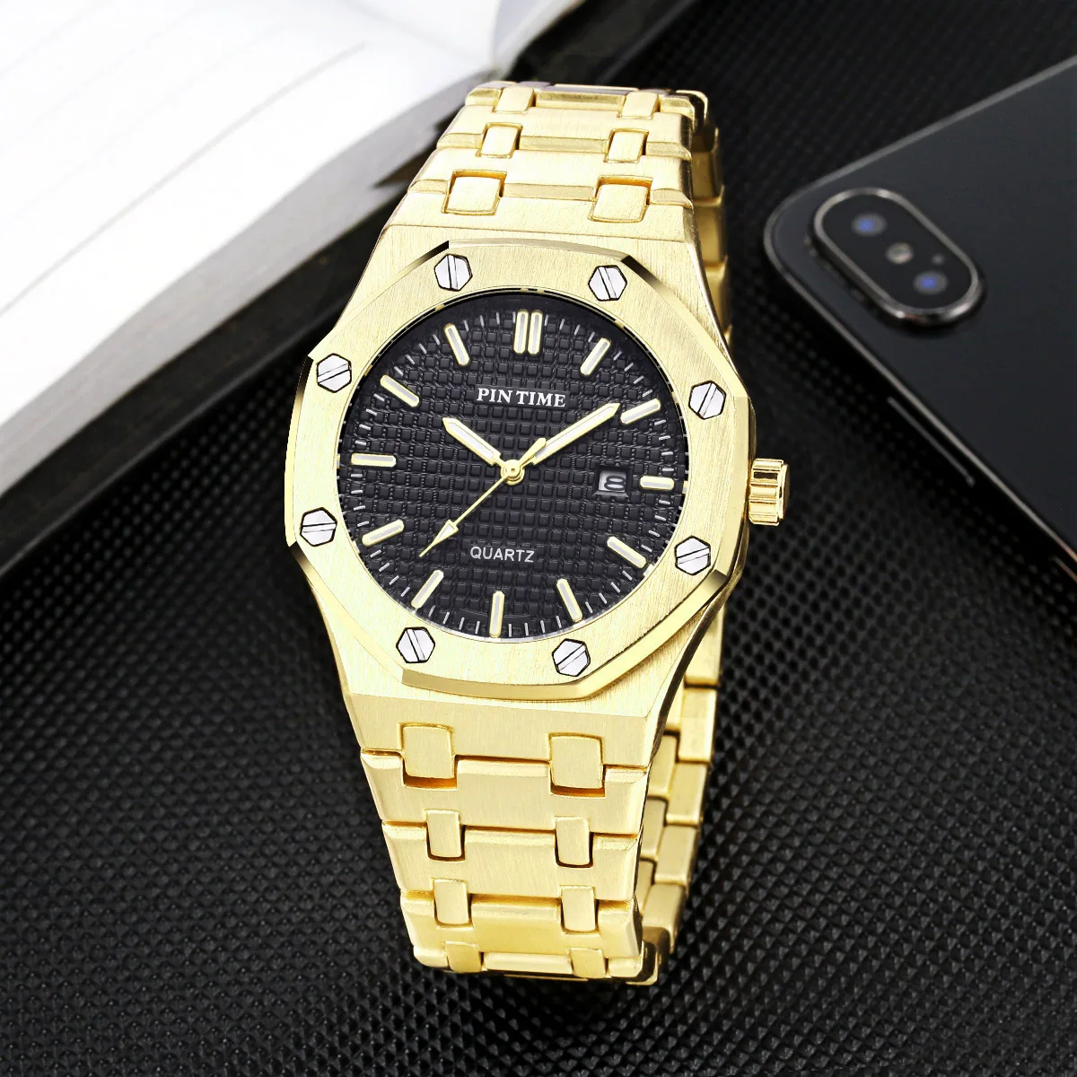 Золотые мужские часы Топ бренд класса люкс мужские модные простые кварцевые часы мужские спортивные стальные часы с датой Relogio Masculino reloj hombre