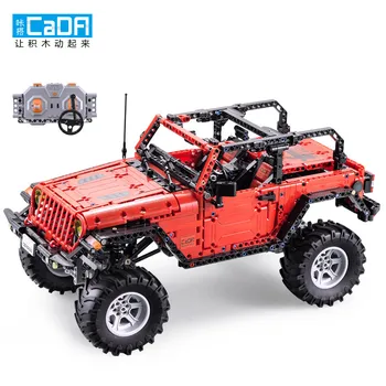 

DIY CaDA Building Blocks Car 1941PCS C61006 Adventurer Blocks 2.4G Multi-Car Interactive Play Education Toy for Children