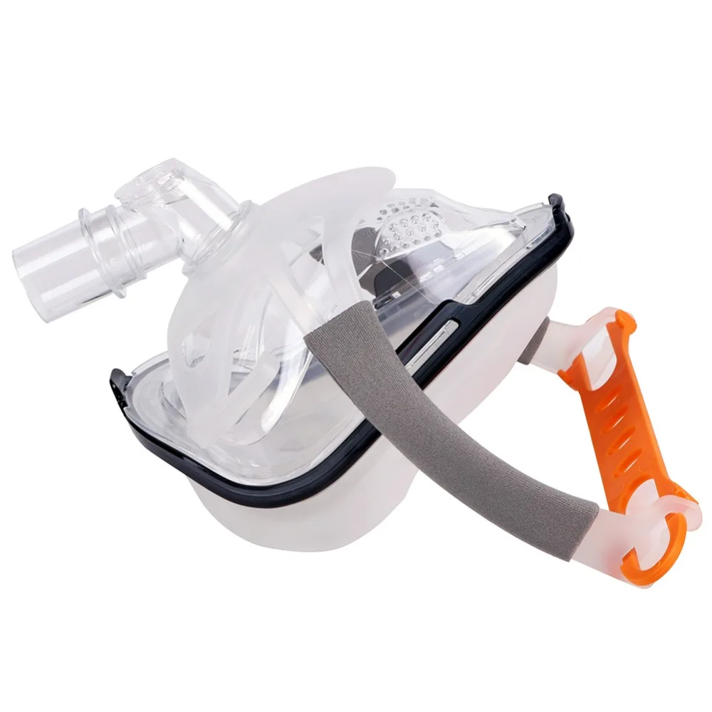 Маска на все лицо CPAP Auto CPAP BiPAP маска с бесплатным головным убором респиратор маски для сна апноэ OSAS храп людей