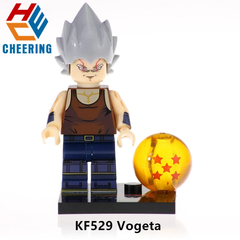 Одиночная строительные блоки Dragon Ball пластиковый кирпич Gogeta Son Goku фигурки для детей игрушки KF6069 KF6057 KF6048 KF6040 - Цвет: KF529 Without Box