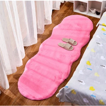 

Fluffy Carpet Irregular Solid Living Room Chair Bedside Floating Window Decoration Modern Simple Non-slip Washable Indoor Mats