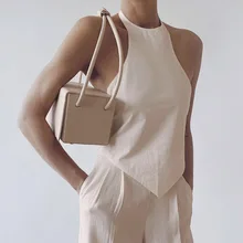 

Summer Women Sexy Backless Lace Up Sleeveless Halter Vest