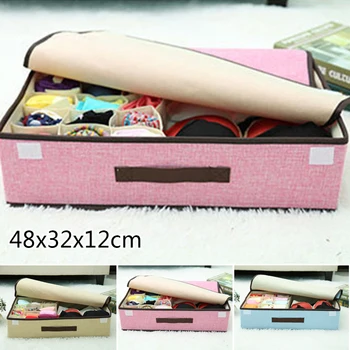 

Foldable Underwear Sock Bra Tie Storage Box Multi Grid Divider Closet Organizer Storing Underwear Sock Clothes Saving Space
