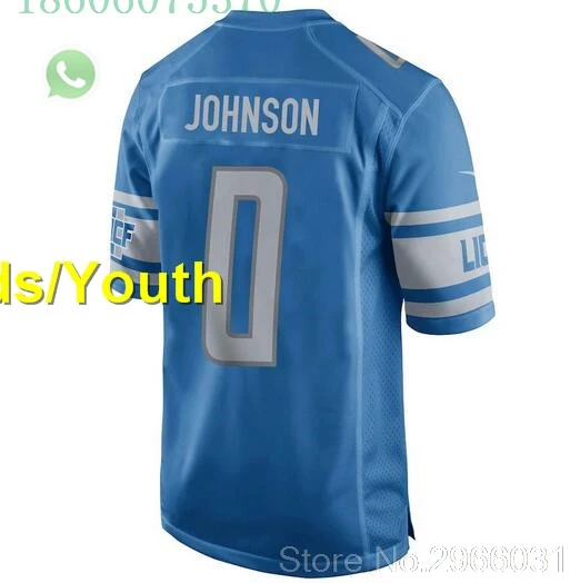 Детройт А++ качественная детская одежда 9 Matthew Stafford 15 Golden Tate 20 Barry Sanders Frank Ragnow 1 Kerryon jonson 0 jersey - Цвет: for kids youth