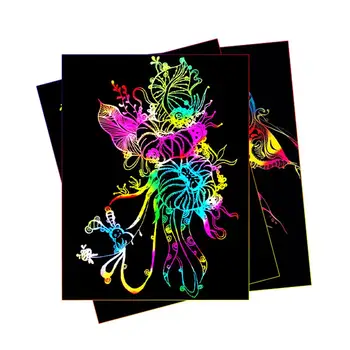 

10pcs Magic Rainbow Scratch Paper Note Painting Notebook Colorful DIY Dooding Drawing Kids Art Educational Toys Art Paper