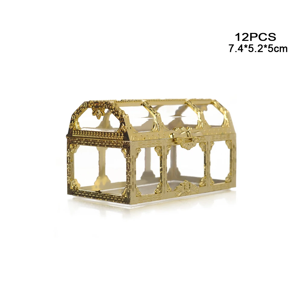 as picture 12 шт./компл. Treasure Box прозрачная коробка для хранения шоколадные конфеты коробки Органайзер грудь ювелирные изделия шкатулка для украшений в стиле свадебные подарки - Цвет: as picture