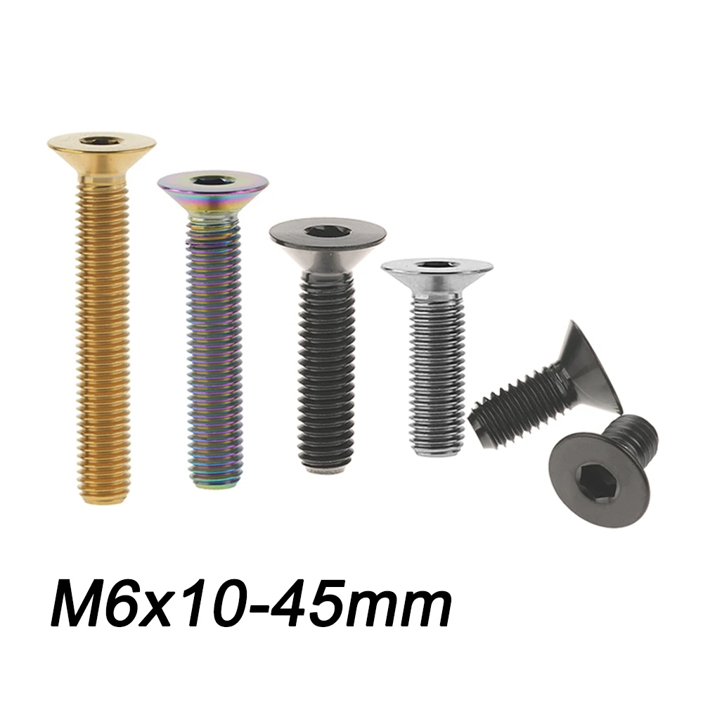 Титановый Ti-болт Xingxi M6X10 15 20 25 30 35 40 45 мм шестигранный ключ плоский потайной