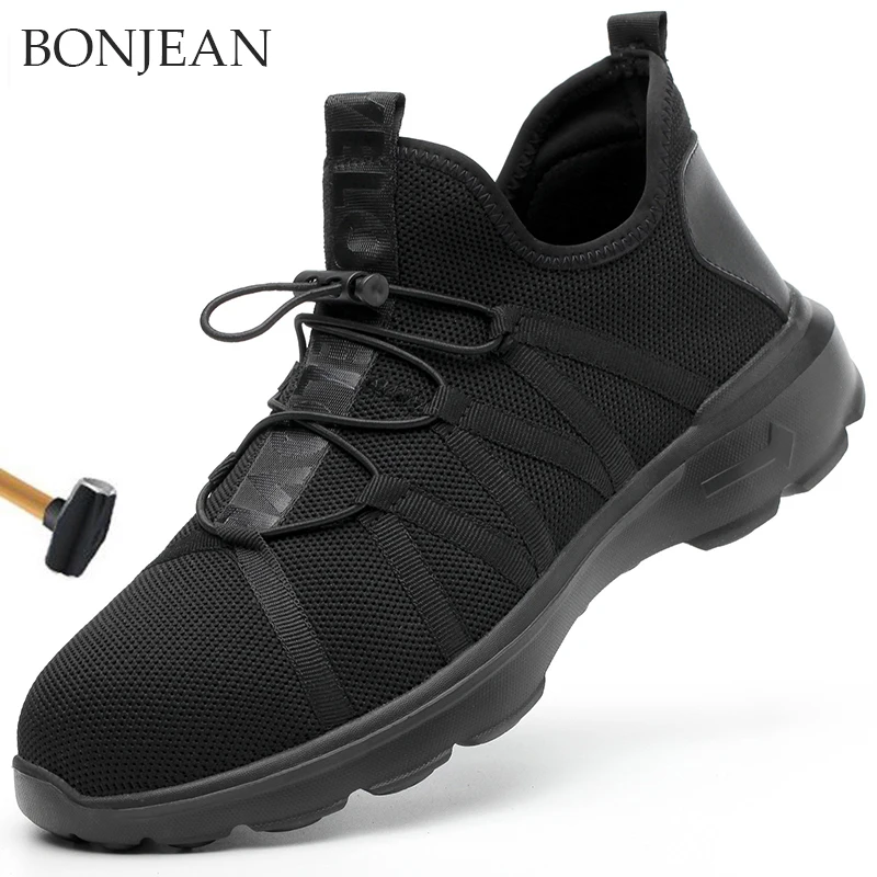 

Men's Work Shoes Fashion Sneakers Street Steel Head Men's Military Ankle Boots Non-slip Work Safety Boots Lightweight Shockproof