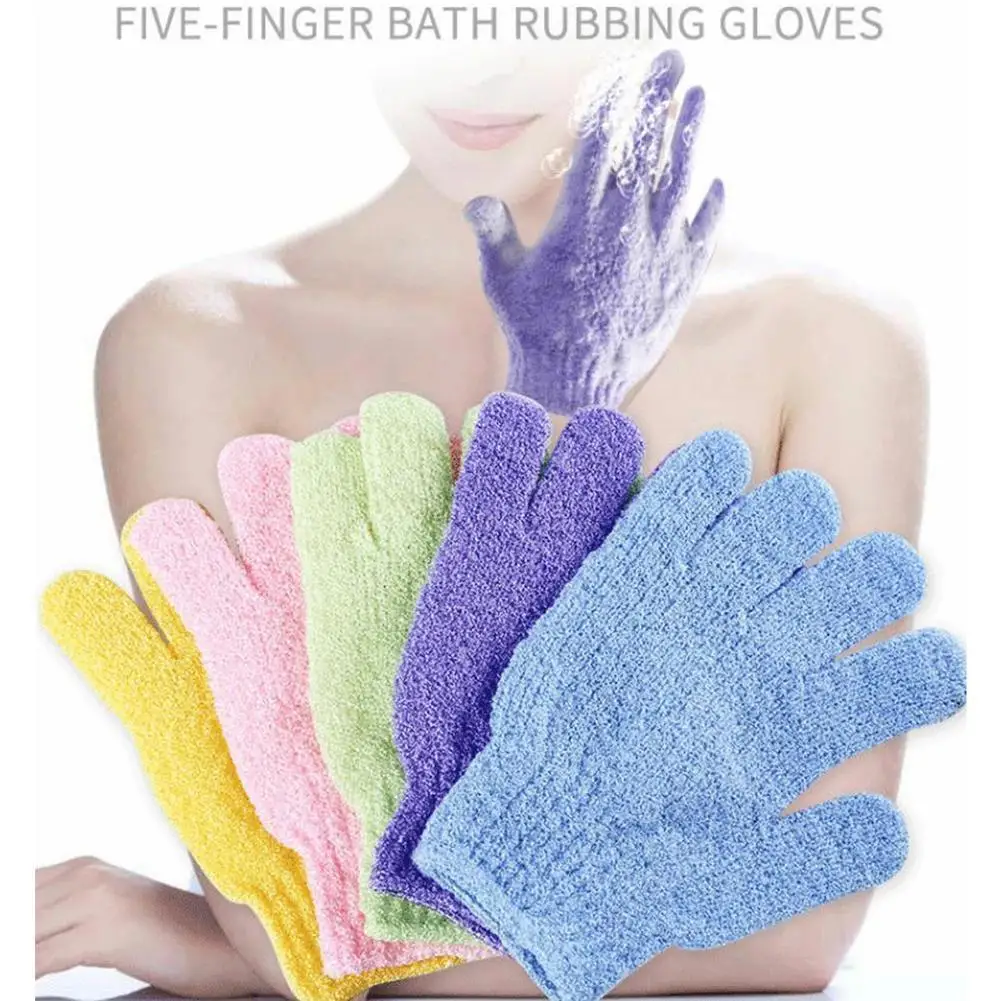 A Five finger Nylon Bath Glove Exfoliating Bath Glove Bath Towel Bath