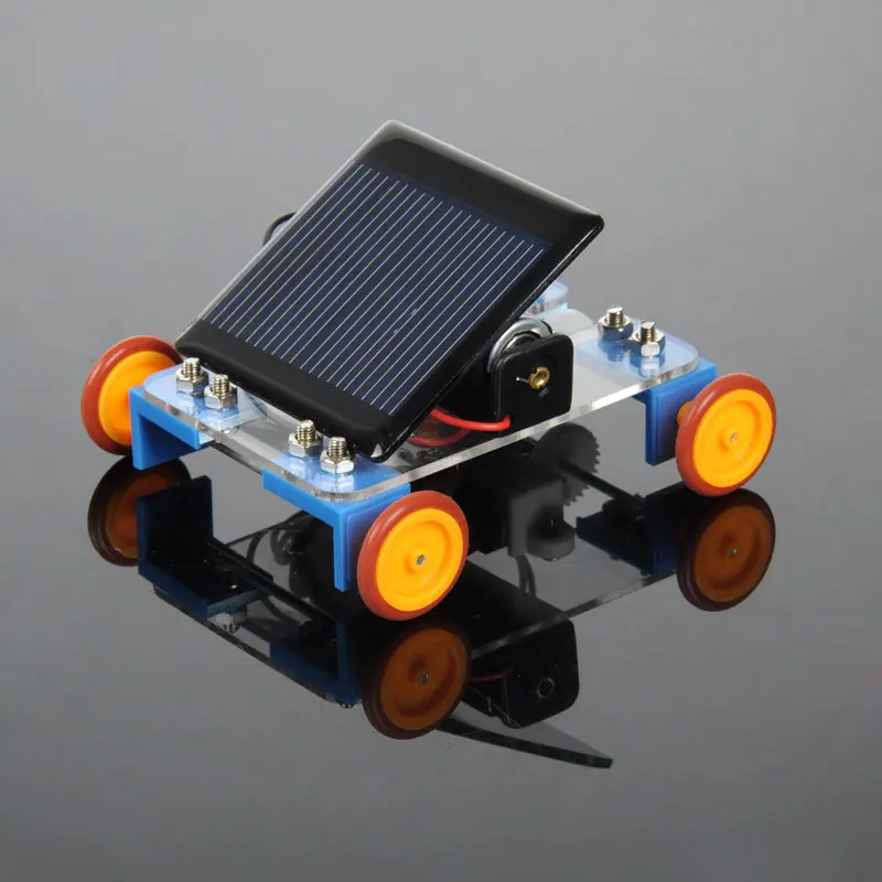 

CHILDREN'S Toy Plastic DIY Hand-made Solar E-Bike Assembly Car Mixed Power Car 6