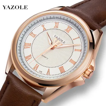 

Relojes Para Hombre YAZOLE Fashion Men Watches Brand Luxury Watch Men Leather Strap Wristwatch Quartz Sport Male Clock for Men