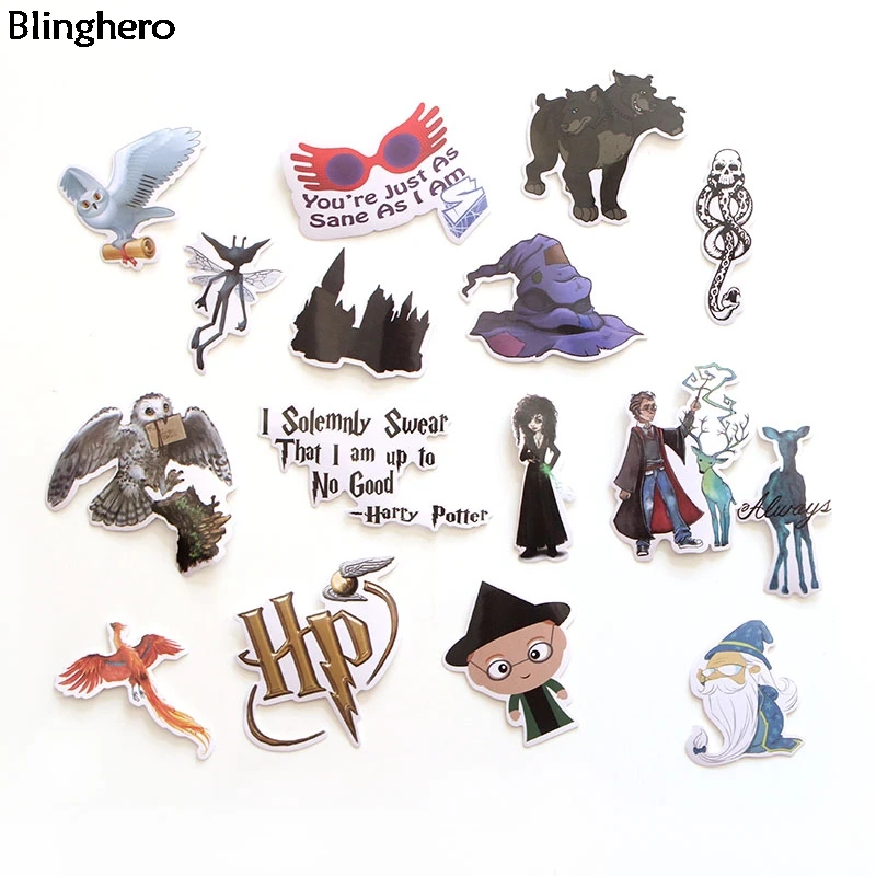 Impressão dos Desenhos Decalques para Amigos Jogos Lote Blinghero Mundo Mágico 50 Pçs Set Animados Adesivos Decorativos Geladeira Bh0127 10 - 4 pçs set impressão dos desenhos animados adesivos