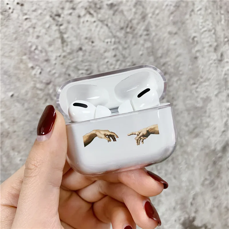 Модный Забавный узор для Apple Airpods Pro Чехол прозрачный жесткий чехол Bluetooth защитный чехол для наушников для Airpods Pro 3 Чехол - Цвет: Style 2