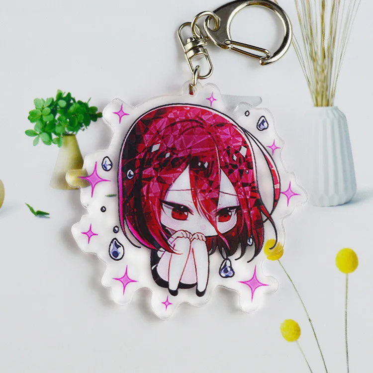 Hoseki no Kuni аниме фосфиллитовый фосфический край блестящего Cinnabar Goshenite брелок двухсторонние брелоки