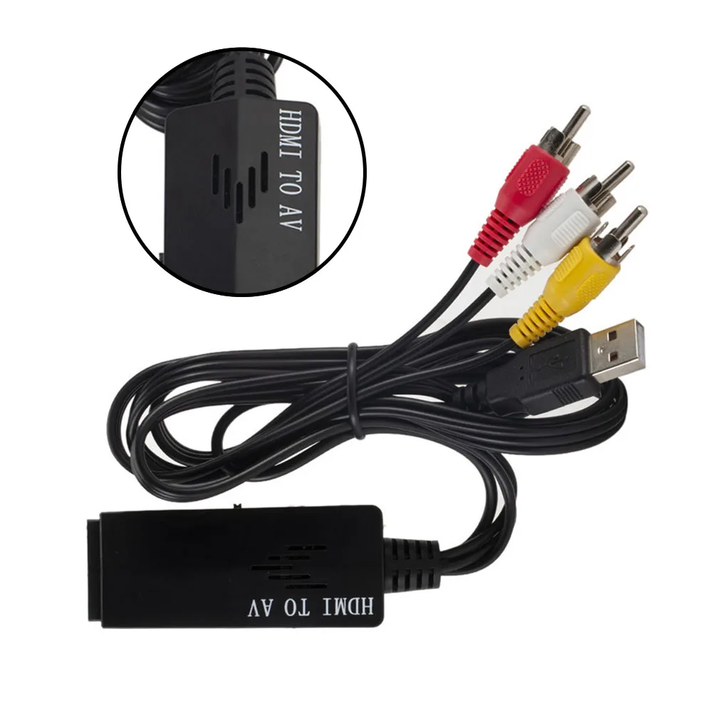 HDMI в 3 RCA CVBS Full HD видео 1080P AV Scart композитный конвертер адаптер