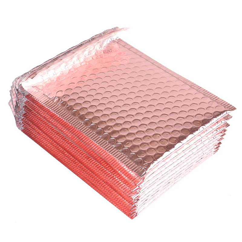 1/10pcs 15x20 + 4cm Rose Gold Foam Envelope Bags Self Seal Mailers