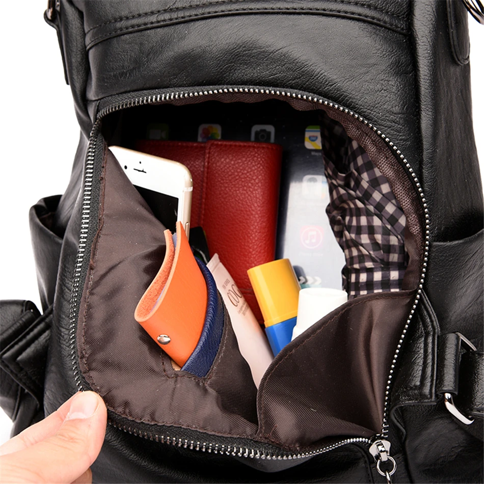 Женский рюкзак с защитой от кражи, высококачественные школьные сумки из мягкой кожи для девочек-подростков, водонепроницаемый рюкзак для путешествий, mochila mujer