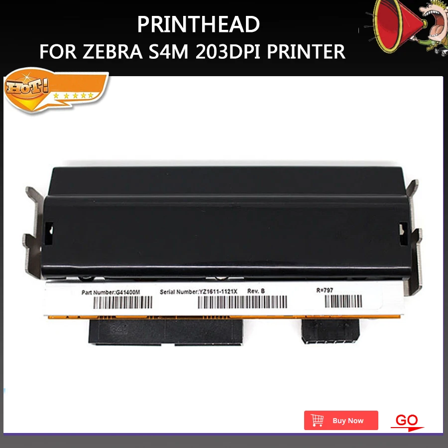 New Printhead for Zebra S4M Barcode Coated Label Printer 203dpi G41400M