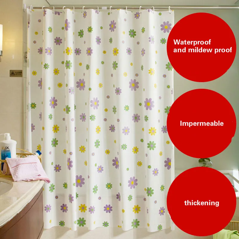 Bathroom thickened curtain cloth mildew proof waterproof curtain suit