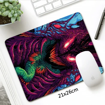 

CS GO Hyper Beast Mousepad 21x26cm Computer Rubber Durable Gaming Mouse Pad Gamer Locking Edge For Keyboard pad Laptop Desk Mat