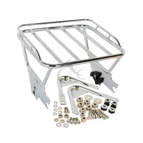 

Two Up Luggage Rack & Docking Hardware Chrome For Harley Touring Road King Electra Glide FLHX FLTR FLHT 97-08 Free Shipping