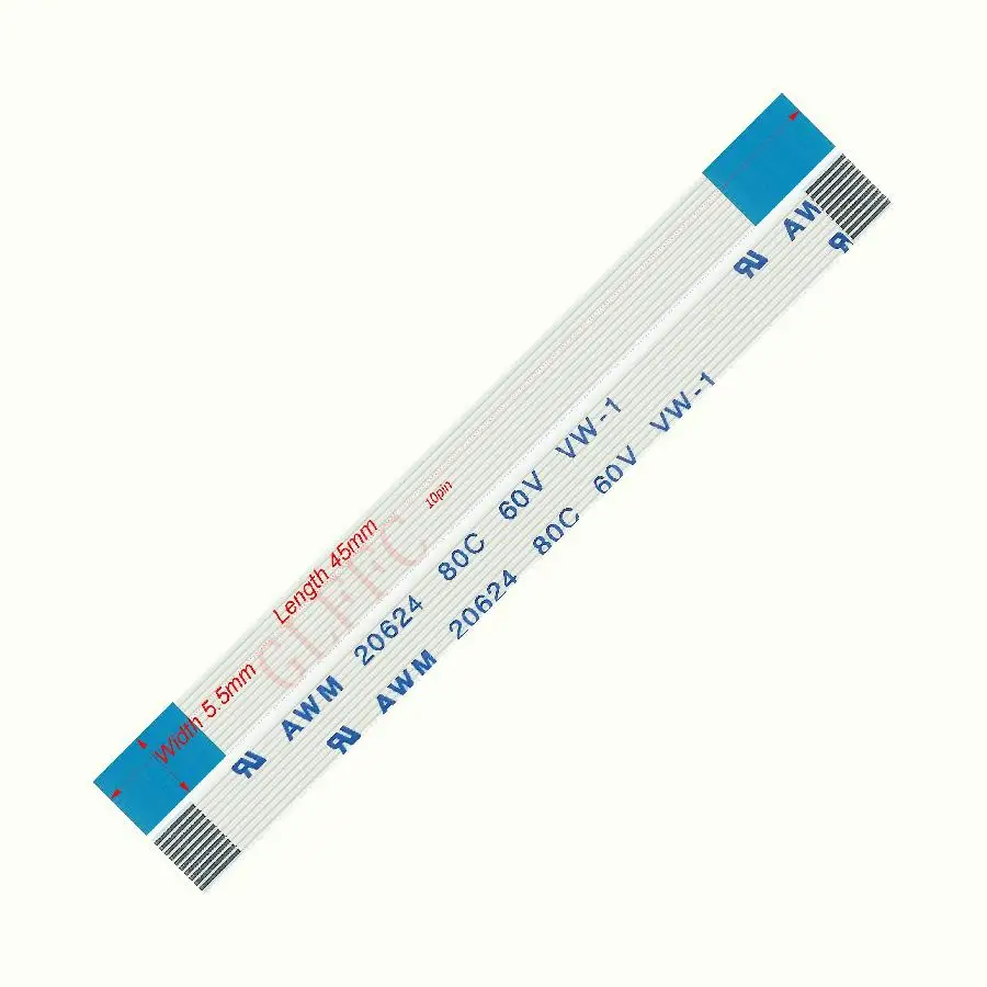 23pin 0 5 Шаг 45 мм-230 мм А-Тип Гибкий плоский кабель FFC awm 20624 ROHS для TTL LCD DVD Компьютера |